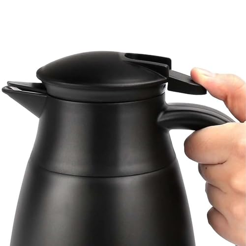 GearRoot 70oz Coffee Carafe Airpot Insulated Coffee Urn Stainless Steel Vacuum Thermal Pot Flask Dispenser for Coffee, Hot Water, Tea, Hot Beverage - Keep 12 Hours Hot, 24 Hours Cold-Black - Image 4