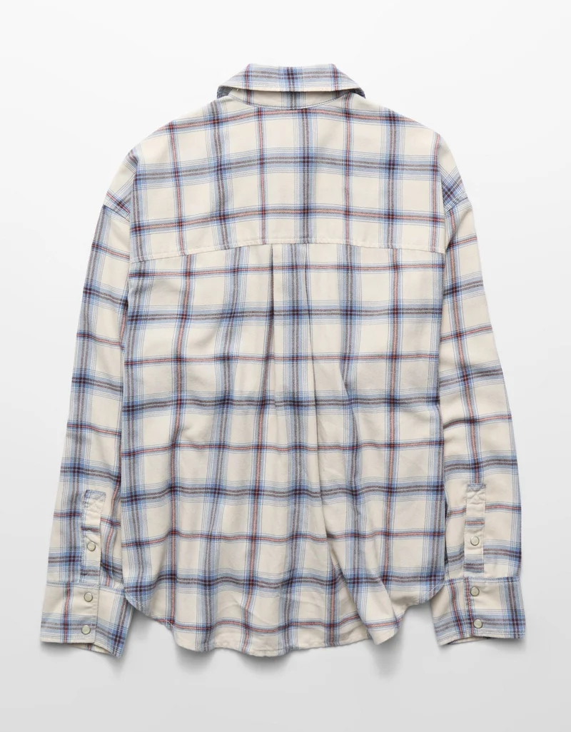 American Eagle  AE Oversized Flannel Shirt for Women | Best Price UAE