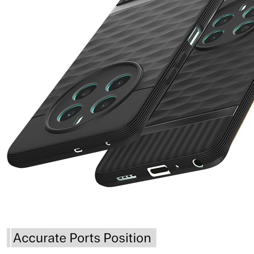 Pikkme غطاء خلفي Pikkme لهاتف Realme 12 Plus 5G / P1 5G / Narzo 70 5G / 70 Pro 5G حماية الكاميرا تصميم 3D هيكسا مكعب غلاف واقي سيليكون (أسود) - Image 4