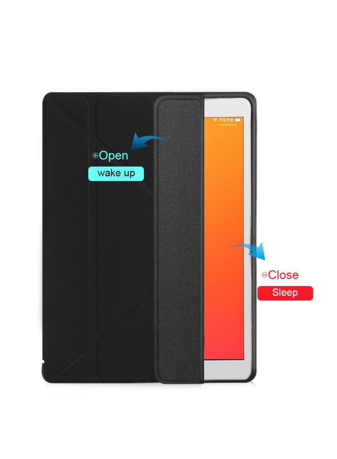 Pro12.9 Protective Case Ipad Tablet 2015/17 First And Second Generation Transformer Silicone Tpu Protective Case-Color:Dark Blue-Applicable Model:Air 13 2024 Comes With Matte Bottom In The Same Color