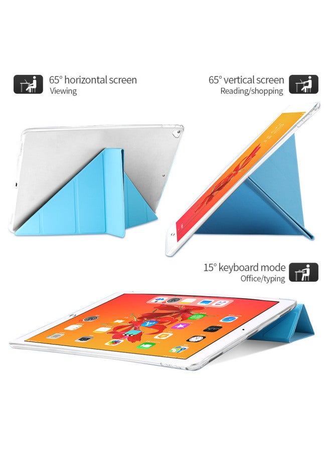 Pro12.9 Protective Case Ipad Tablet 2015/17 First And Second Generation Transformer Silicone Tpu Protective Case-Color:Dark Blue-Applicable Model:Air 13 2024 Comes With Matte Bottom In The Same Color