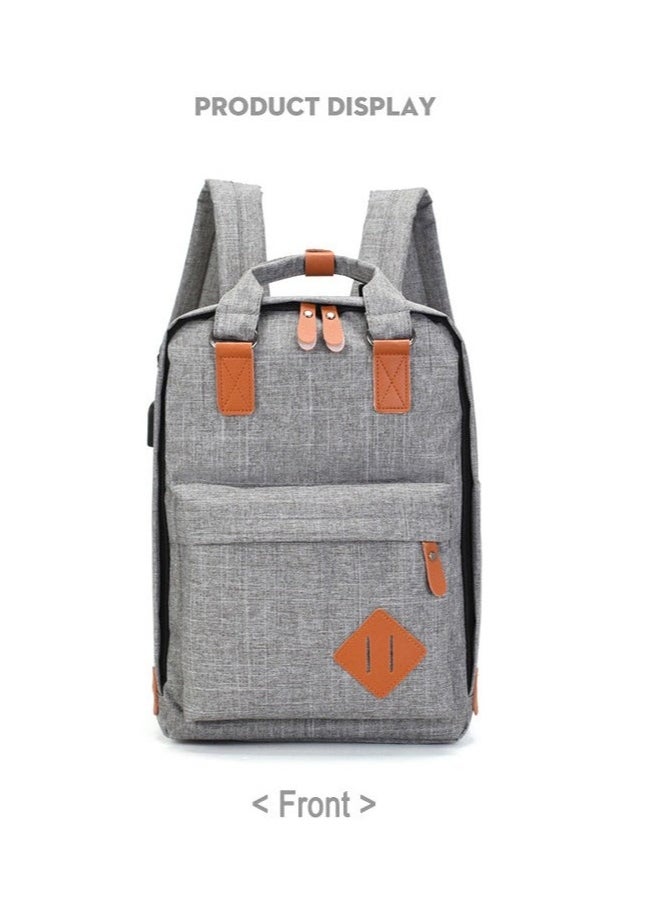 Generic 3-Piece Nylon Waterproof Backpack With Usb Charging Port Large Capacity Travel Commuter Backpack 15.6-Inch Laptop Bag With Shoulder Messenger Bag And Pencil Case  - Image 2