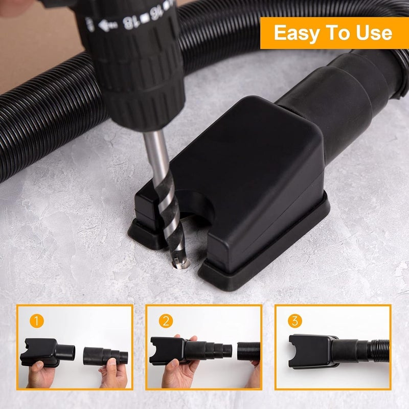 VIPREKHO Drill Dust Collector Catcher Attachment Electric Drill Dust Cover Ash Bowl Accessory Dustproof Device Electric Hammer Drill Dust Collector For Home Reusable Drilling Wood Wall Working - Image 2
