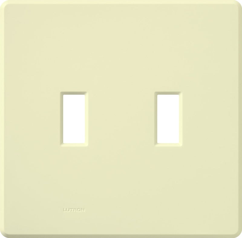 Lutron Fassada 2 Gang Wallplate For Toggle-Style Dimmers And Switches, Fg-2-Al, Almond (1-Pack) - Image 1