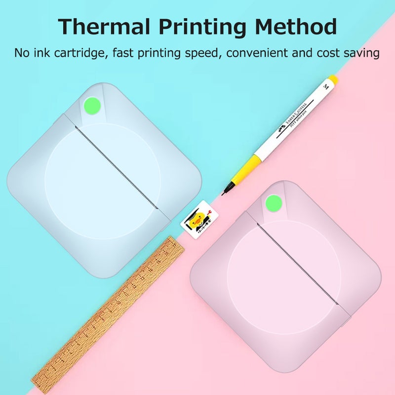 Portable Pocket-size Thermal Printer Wireless BT Error Printer Simple Operation Support Photo Notes Text Memo Printing Pink - Image 3
