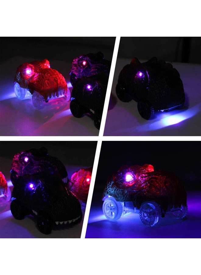 Save Unicorn Tracks Cars only Replacement, Race Cars for Tracks Glow in The Dark, Racing Car Track Accessories with 3 Flashing LED Lights, Compatible with Most Tracks for Kids Boys and Girls-4pack - Image 3