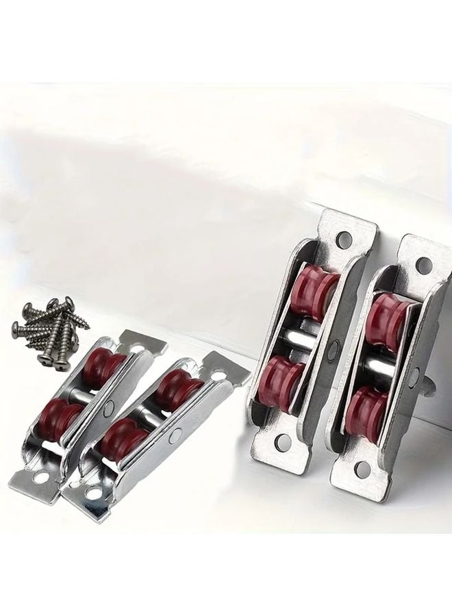 4pcs Adjustable Nylon Groove Wheels Set For Sliding Doors And Windows - Image 2