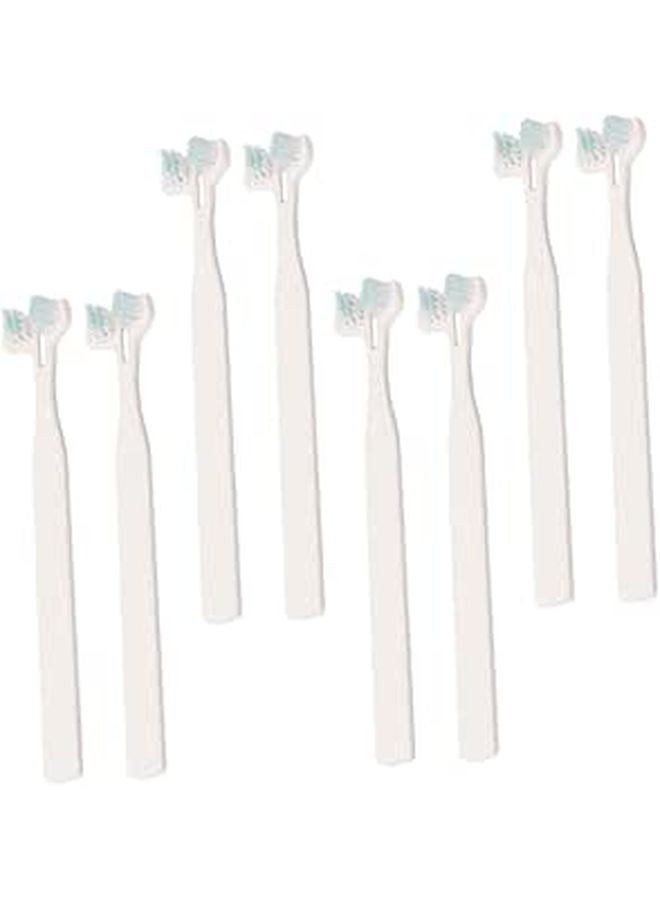 8 Pcs Soft Bristle Pet Toothbrush Set Ergonomic Handle For Dog And Cat Teeth Cleaning - Image 1