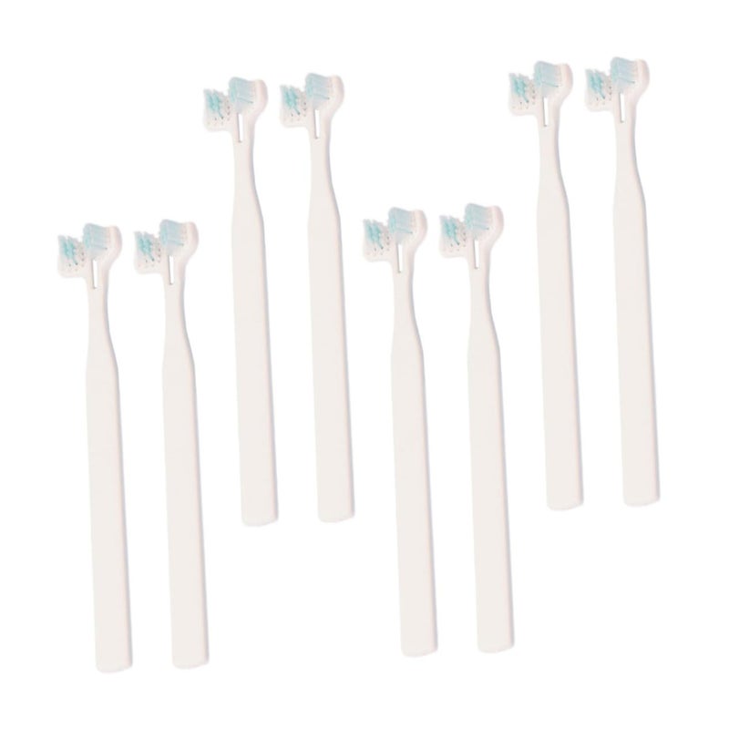 8 Pcs Soft Bristle Pet Toothbrush Set Ergonomic Handle For Dog And Cat Teeth Cleaning - Image 2