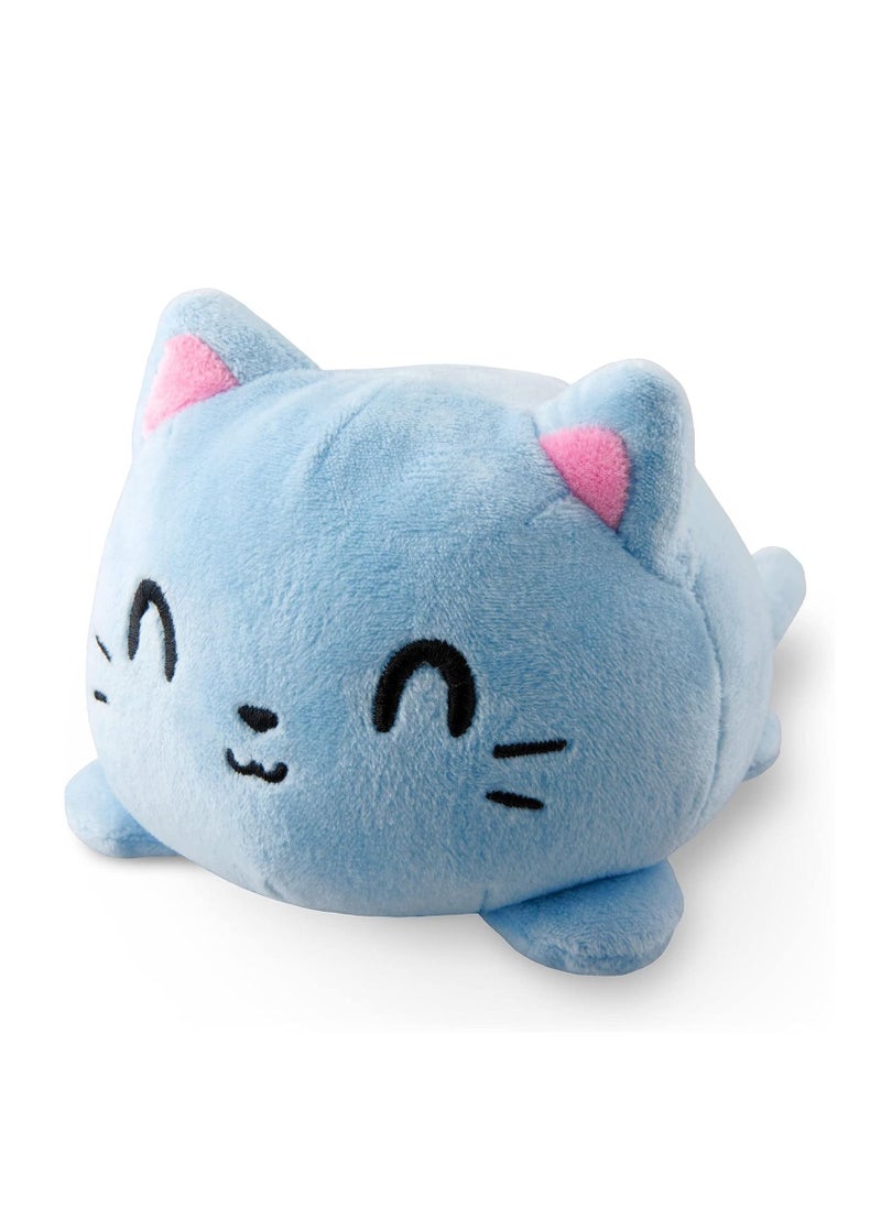 The Original Reversible Cat Plushie - Russian Blue - Cute Sensory Fidget Stuffed Animals That Show Your Mood 20cm