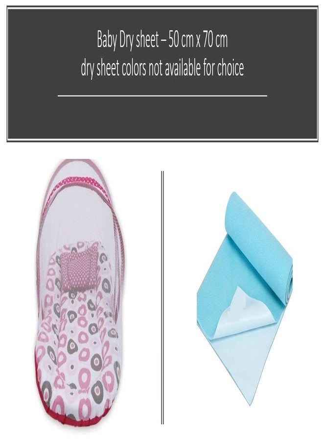 Soul Fiber by Urban Space 100% Pure Cotton Combo Baby Bedding Set with Mosquito Protective Net and with Pillow Plus Baby Dry Sheet, 0-12 Months - Image 2