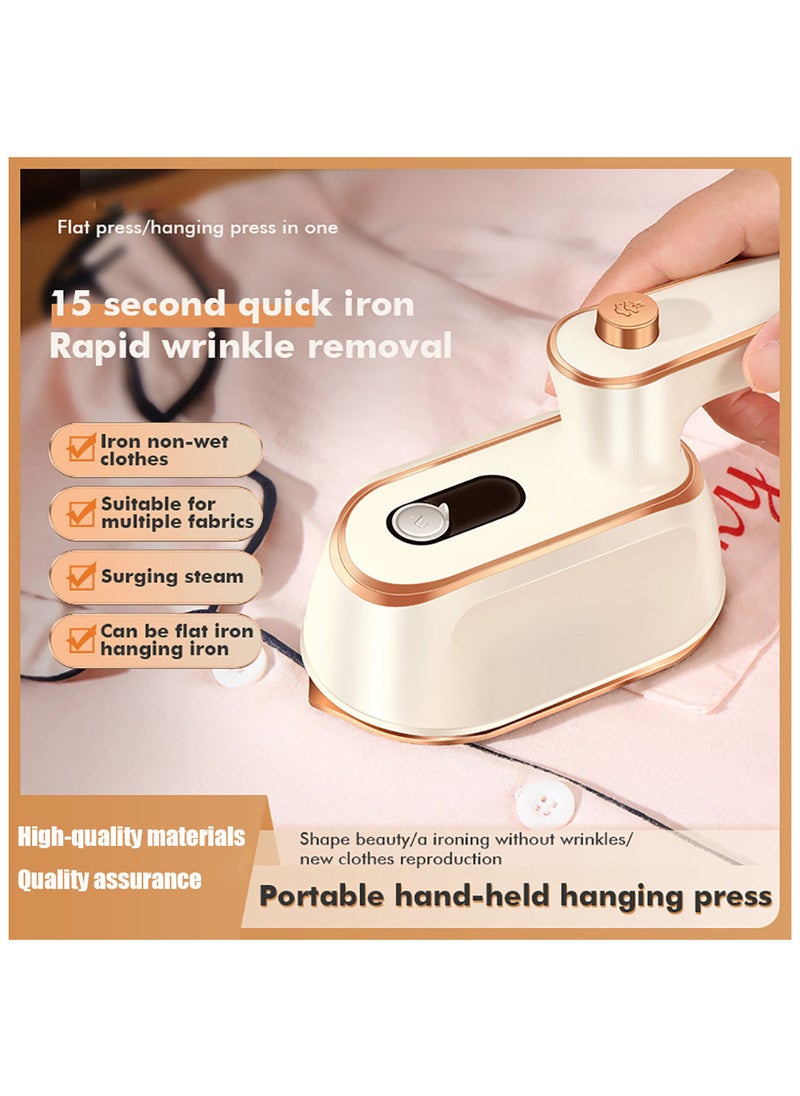 MissTiara Mini Travel Steam Iron - 1000 Watt Travel Steam Iron Portable Professional Handheld Garment Steamer 180° Rotating Foldable Home and Travel Garment Steamer Suitable for Home and Travel Garment Steamers  - Image 3