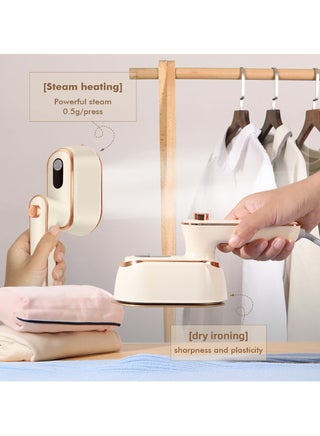 Mini Travel Steam Iron - 1000 Watt Travel Steam Iron Portable Professional Handheld Garment Steamer 180° Rotating Foldable Home and Travel Garment Steamer Suitable for Home and Travel Garment Steamers - view 4