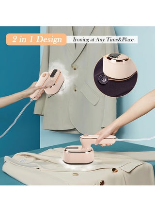 Mini Travel Steam Iron - 1000 Watt Travel Steam Iron Portable Professional Handheld Garment Steamer 180° Rotating Foldable Home and Travel Garment Steamer Suitable for Home and Travel Garment Steamers - view 5