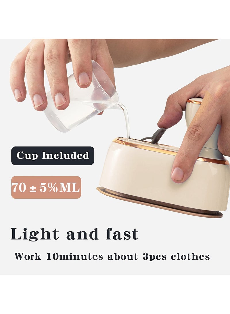 Mini Travel Steam Iron - 1000 Watt Travel Steam Iron Portable Professional Handheld Garment Steamer 180° Rotating Foldable Home and Travel Garment Steamer Suitable for Home and Travel Garment Steamers