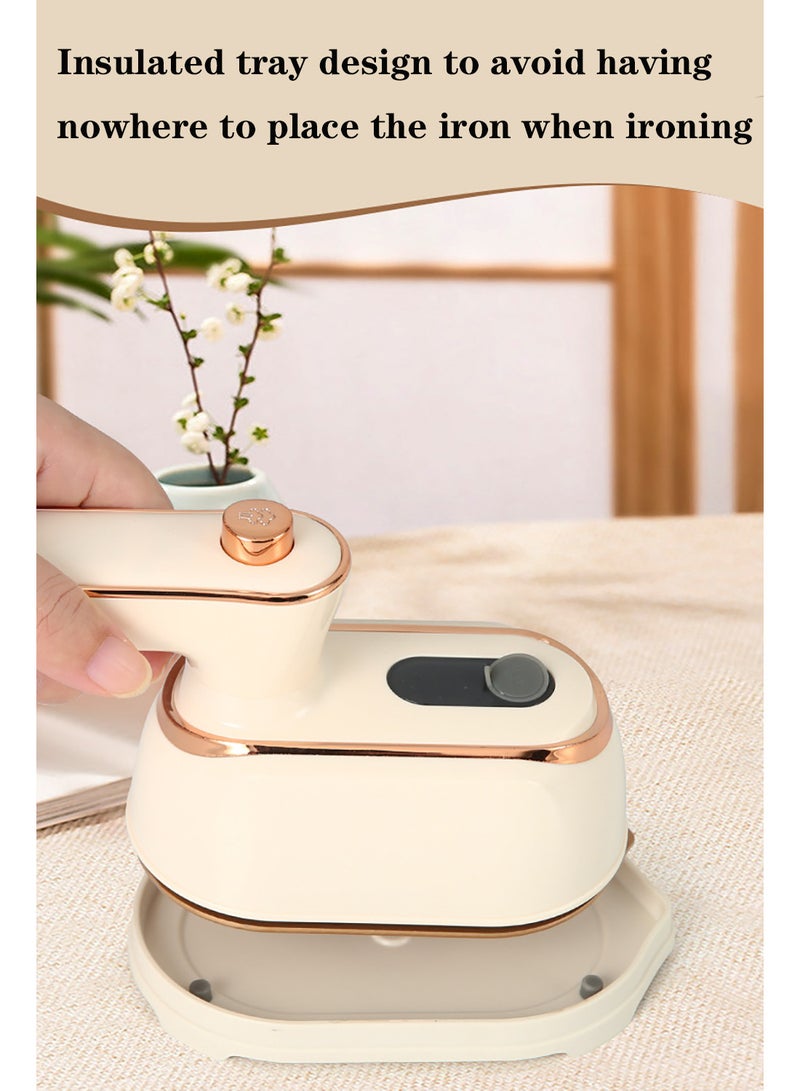 Mini Travel Steam Iron - 1000 Watt Travel Steam Iron Portable Professional Handheld Garment Steamer 180° Rotating Foldable Home and Travel Garment Steamer Suitable for Home and Travel Garment Steamers