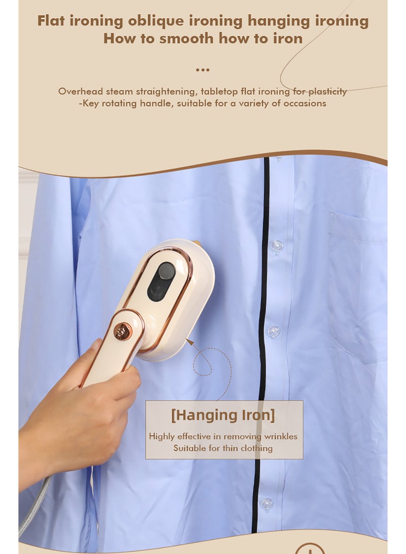 Mini Travel Steam Iron - 1000 Watt Travel Steam Iron Portable Professional Handheld Garment Steamer 180° Rotating Foldable Home and Travel Garment Steamer Suitable for Home and Travel Garment Steamers