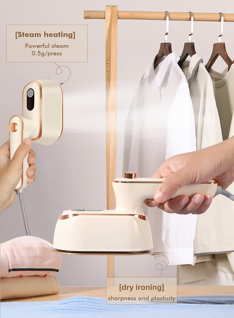 Mini Travel Steam Iron - 1000 Watt Travel Steam Iron Portable Professional Handheld Garment Steamer 180° Rotating Foldable Home and Travel Garment Steamer Suitable for Home and Travel Garment Steamers