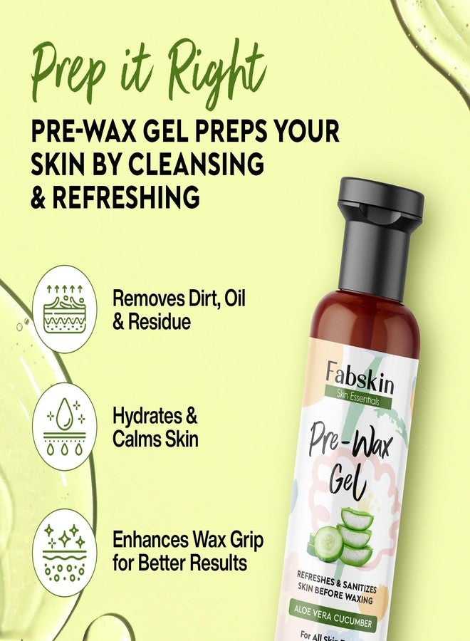 Fabskin Pre Wax Gel & Post Wax Oil Combo 100ml Each | With Aloevera & Cucumber | Cleansing & Moisturizing - Image 3