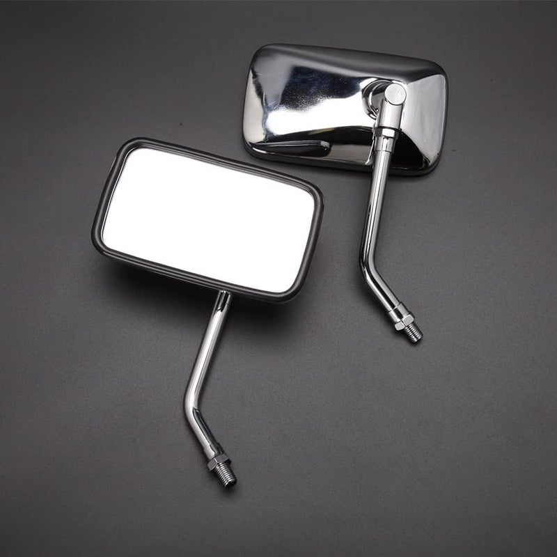 DREAMIZER Universal Motorcycle Rear View Mirror - Chrome Aluminum 7/8" 10MM Handlebar Side Mirrors - Image 2