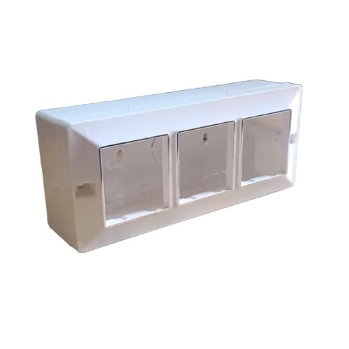 SEER 6-Module Surface Mount Gang Box, White, Glossy Polycarbonate, for Universal Modular Switches - Image 3