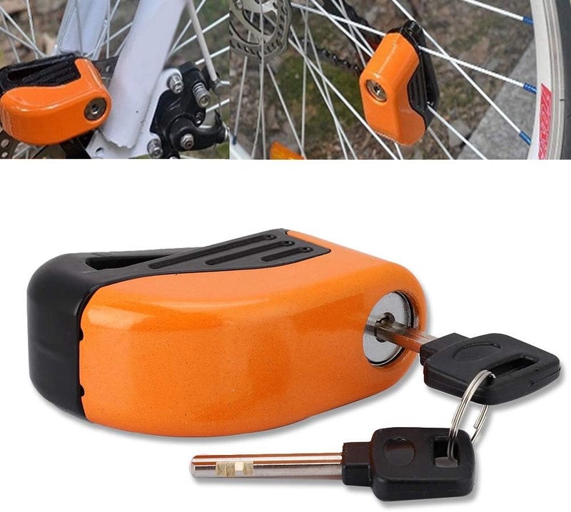 woobles Anti-theft Disc Brake Lock 100dB Security Alarming System for Motorcycle, Scooter, Bicycle(Orange) - Image 5