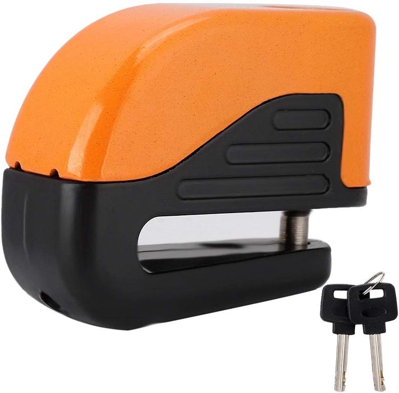 woobles Anti-theft Disc Brake Lock 100dB Security Alarming System for Motorcycle, Scooter, Bicycle(Orange) - Image 1