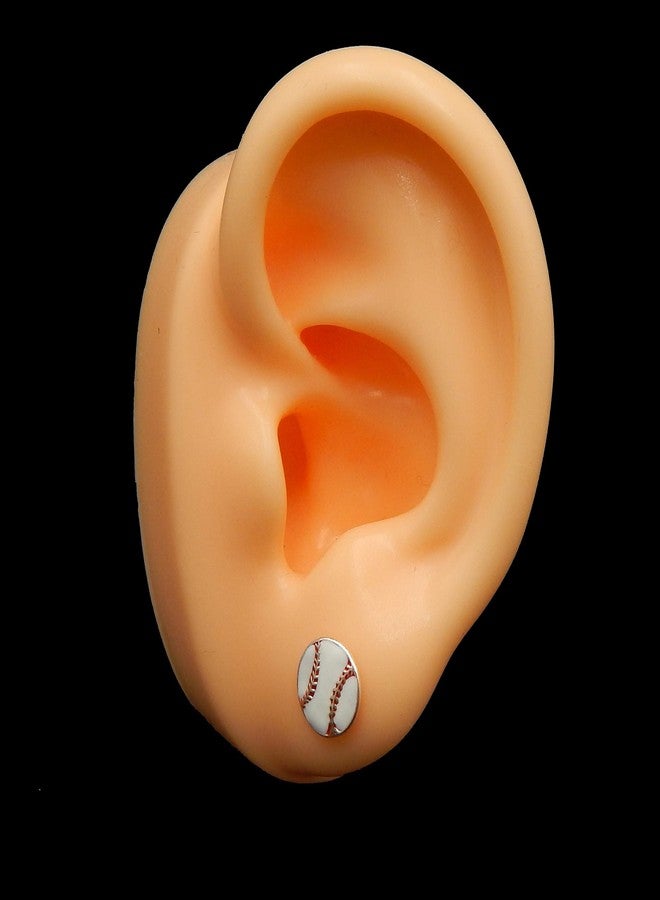 آيسروز طقم أقراط من الفضة الإسترليني عيار 925، مكون من 3 أزواج، بتصميمات رياضية لكرة القدم والبيسبول وكرة السلة، رقم الموديل 28471 - Image 2