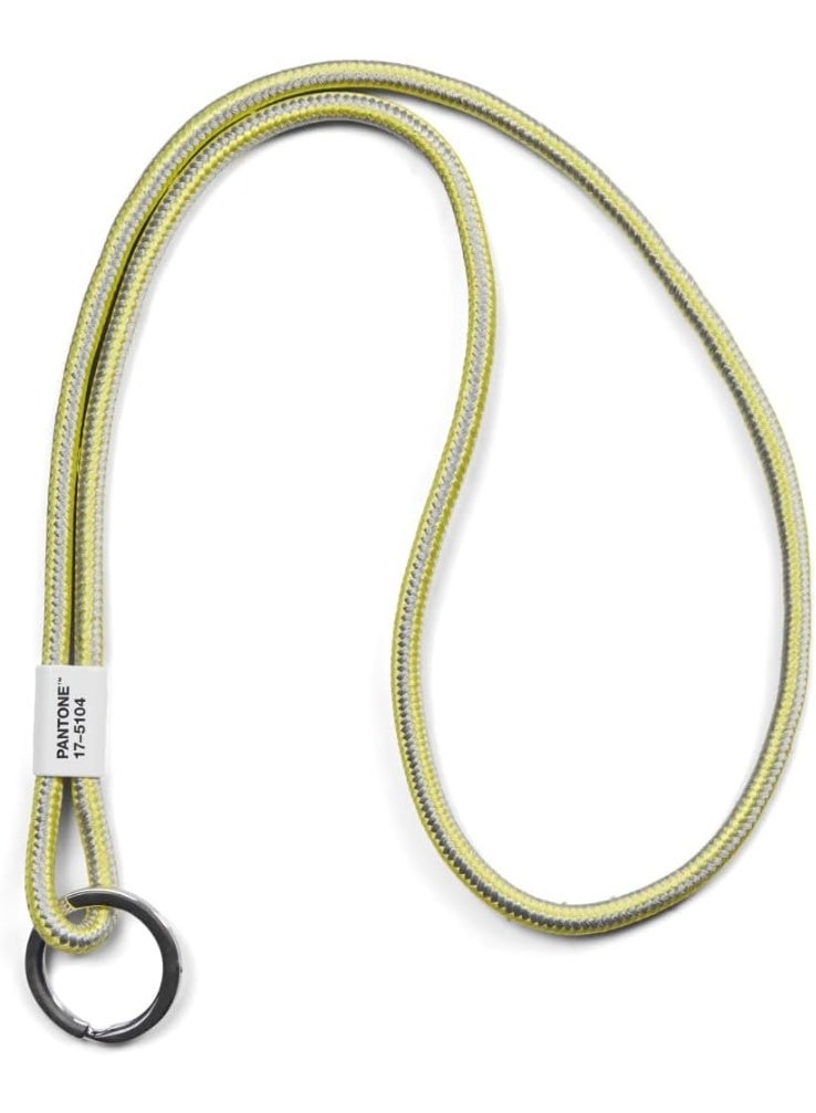 Pantone Long Keychain Lanyard – Sleek Lime Green – Durable Nylon Neck Strap & High-Visibility Key Holder for Daily Use