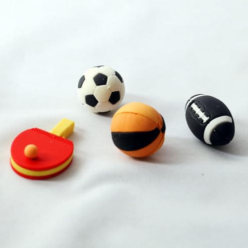 SXFSE 4 Pcs Dollhouse Mini Football Basketball Rugby Table Tennis Simulation Model - Image 1