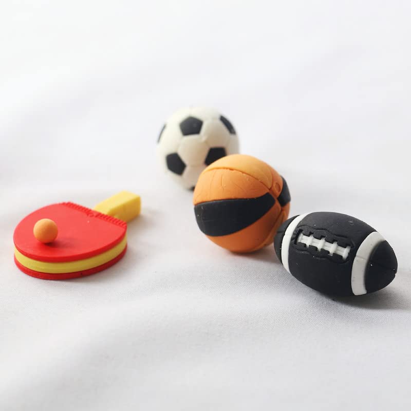 SXFSE 4 Pcs Dollhouse Mini Football Basketball Rugby Table Tennis Simulation Model - Image 5
