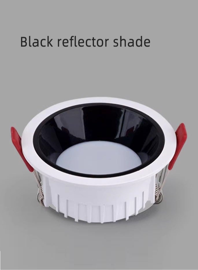 إضاءة سبوت LED 7 وات مع سائق منفصل AC85-265V، ضوء لوحة سقف COB سطحي أسود عاكس (عبوة من قطعتين) - Image 3