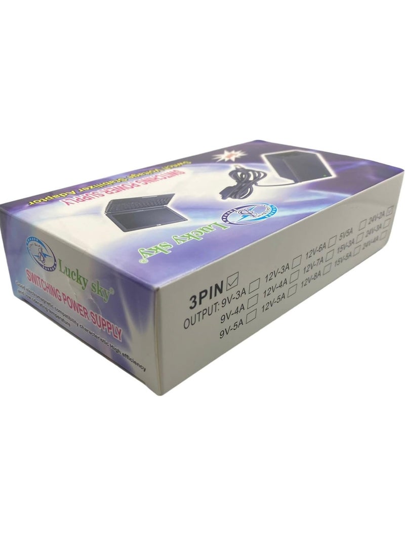 Lucky Sky Adapter DC 5V 5A, AC Adapter Power Supply Transformer Power Adapter Converter Wall Charge Adapter For Professional Home Use, black. (5V 5A) - Image 4