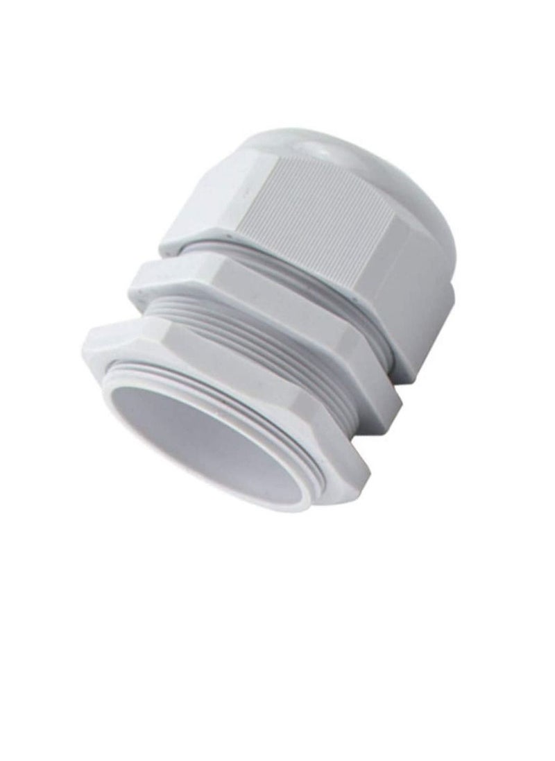 PG Gland White Pack of 5 pcs, Dust Proof Nylon Cable Gland With Locknut Ideal For Junction/connection Boxes Electrical Power, Tele & Data Cables, Instrumentation Control (PG-09)