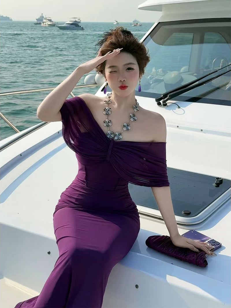High-End Sense French High-End Sense Strapless Slimming Dress Women'S Royal Sister Socialite Elegant Hip Skirt Trendy - Image 4