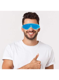 مواك قناع جل تبريد العين من البولي فينيل كلوريد، قناع تبريد العين أثناء النوم في الصيف، رقعة العين لإزالة الهالات السوداء والتعب، رقعة العين الباردة للعناية بالعين (عبوة من قطعة واحدة)، أزرق  - Image 4