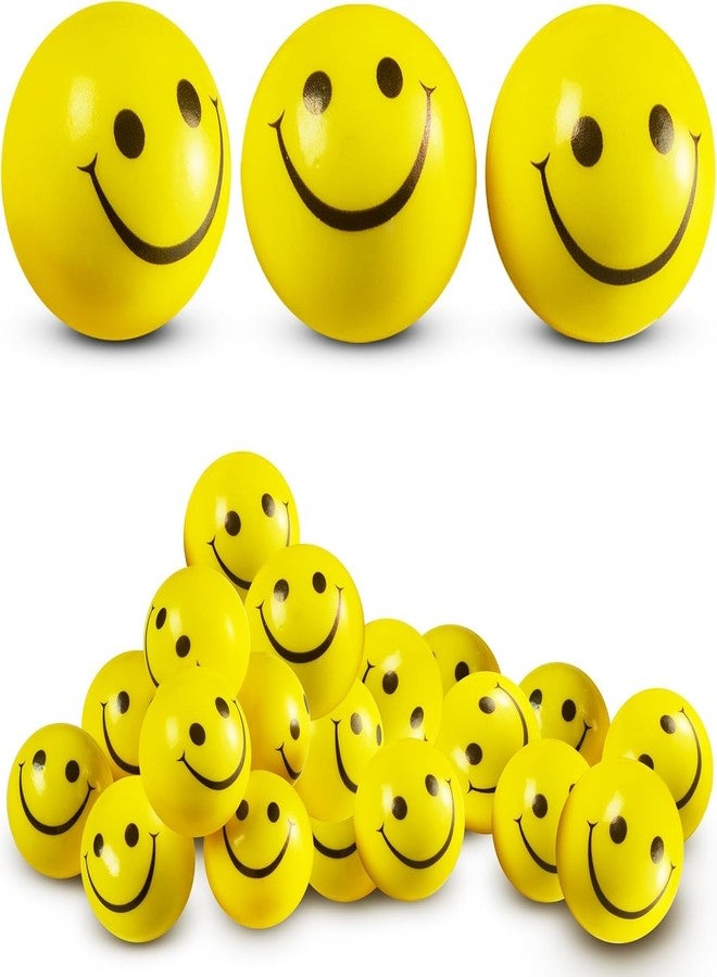 HK Balloons 12Pcs Smile Face Squeeze Balls - Soft Sponge Baby, Kids, Adults Smiley Balls - Stress Relief, Hand Therapy, Party Favors - Yellow - Image 4