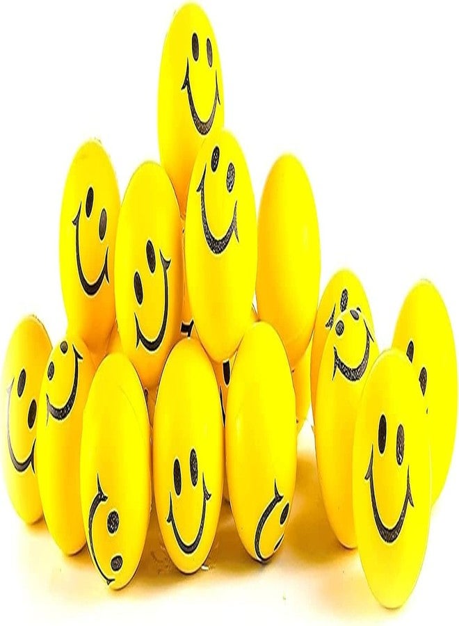 HK Balloons 12Pcs Smile Face Squeeze Balls - Soft Sponge Baby, Kids, Adults Smiley Balls - Stress Relief, Hand Therapy, Party Favors - Yellow - Image 2