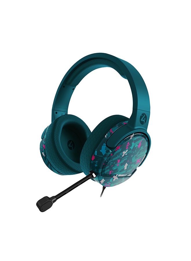 4gamers 4Gamers Panther Gaming Headset GLITCH - Teal  - Image 1