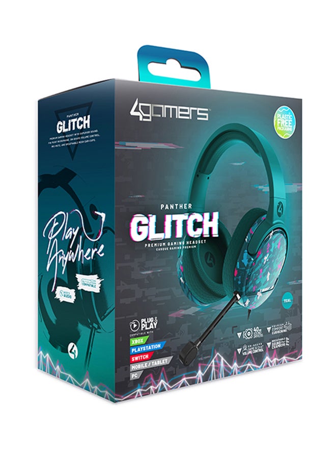 4gamers 4Gamers Panther Gaming Headset GLITCH - Teal  - Image 2