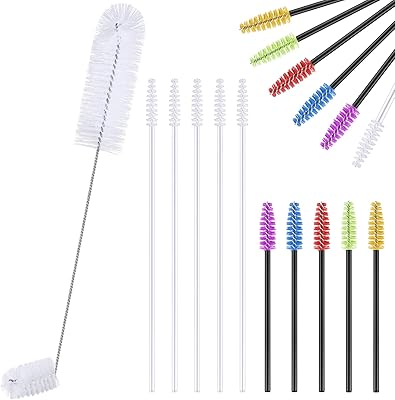 Perthlin Perthlin Hummingbird Feeder Cleaning Brush 19 Pieces 3 Size Mini Nylon Tube Brush Set Double Headed Hummingbird Brush  - Image 1