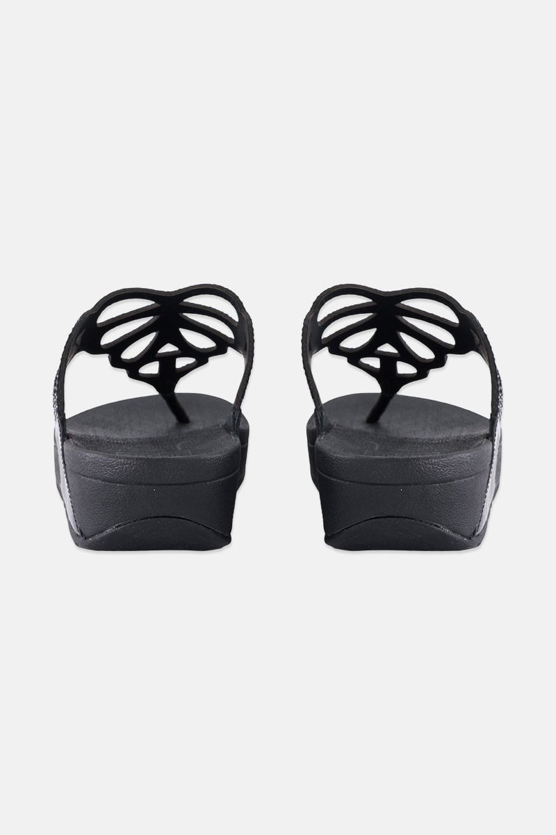 FitFlop Women Bumble Crystal Toe Post Sandals, Black  - Image 2