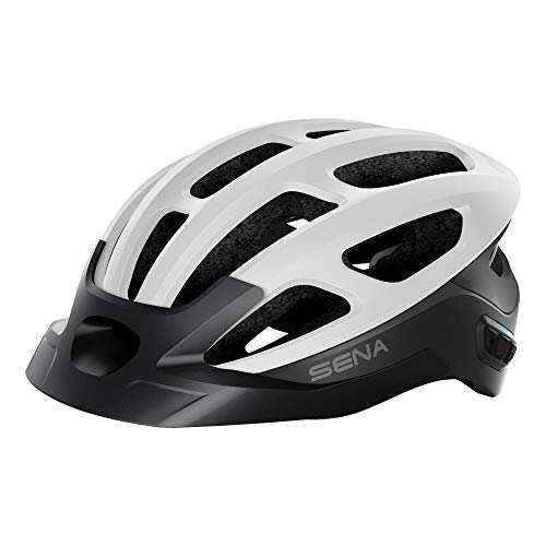 Sena Adult R1 EVO (2022) Smart Cycling Helmet, Matte White, Small US - Image 4