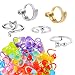 Ubuymart Crochet Ring 5 Pack Knitting Crochet Ring for Finger with 50pcsColor Ship Randomly Knitting Crochet Locking Stitch Markers Adjustable Crochet Stuff Ring Crochet Accessories Multicolor - Image 2