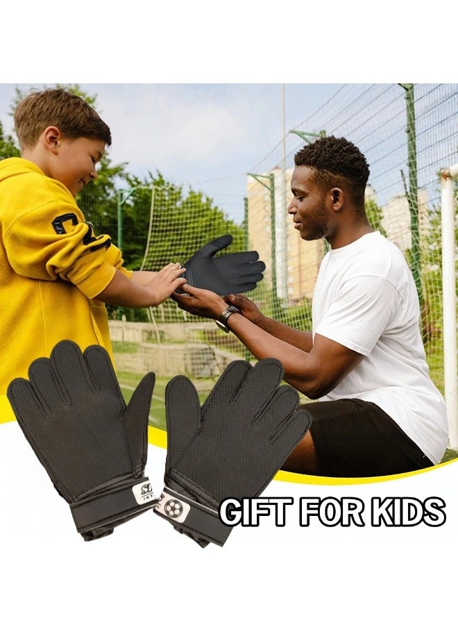 شيبشيب قفازات حارس مرمى للأطفال والبالغين بقبضة قوية لتدريبات ومباريات كرة القدم مع حماية كاملة للأصابع لتوفير حماية رائعة ومنع الإصابات - Image 5