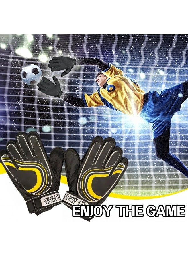 شيبشيب قفازات حارس مرمى للأطفال والبالغين بقبضة قوية لتدريبات ومباريات كرة القدم مع حماية كاملة للأصابع لتوفير حماية رائعة ومنع الإصابات - Image 4