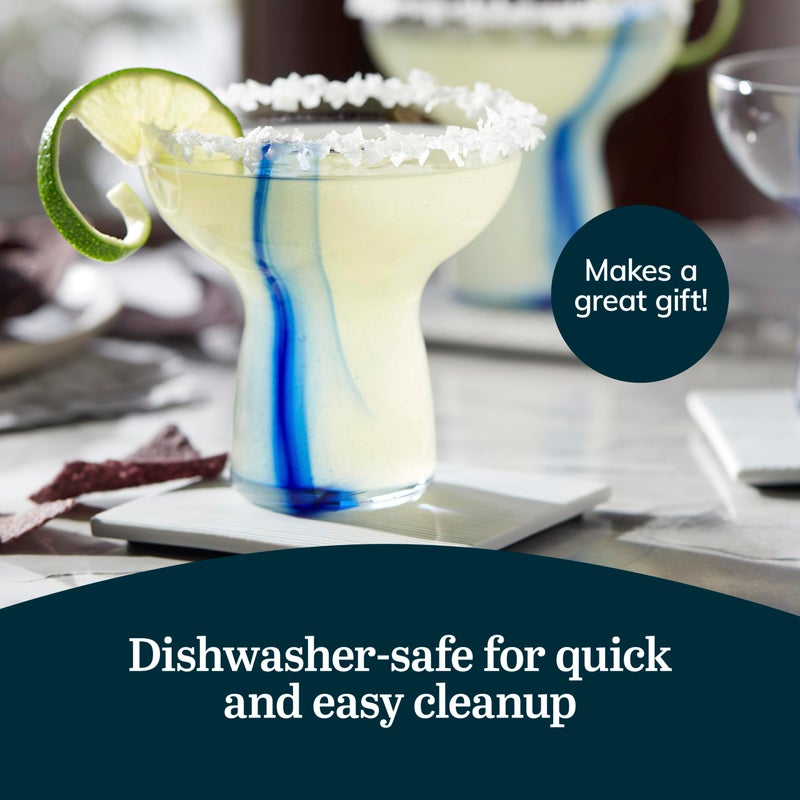 Libbey Blue Ribbon Stemless Margarita Glasses, Shallow Bowl Lightweight Margarita Glasses Set of 6, Margarita Set for Parties - Image 5