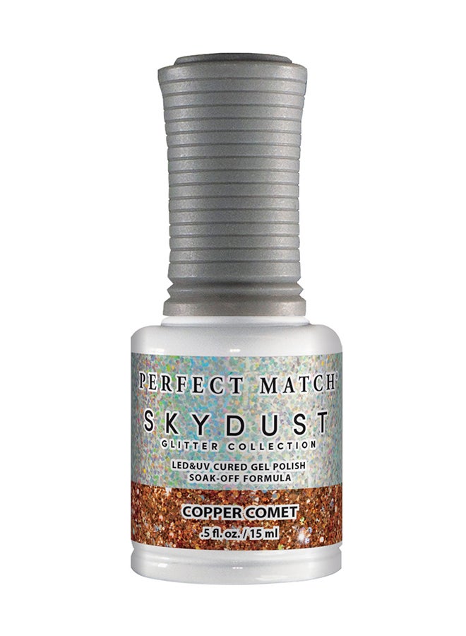 Lechat Gel Nail Polish, Gel Polish Soak Off Led U V Nail Gel Polish Sky Dust Glitter Copper Comet Sdms11 - Image 2