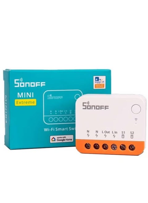 Mini R4 WiFi Switch Smart Switch Two-Way Switch Relay Disconnect Mode APP Control Mini Smart Switch Compatible with Alexa Google Home, 10A/2200W