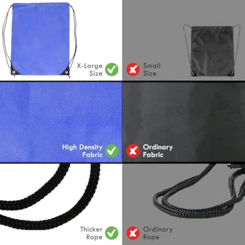 Lonimia Drawstring Gym Bag, Drawstring Backpack, Drawstring Bag, 3 Pcs Polyester Material PU Leather Wrinkle-Resistant Smooth Practical Backpack, Suitable for Most Adults And Children - Image 4